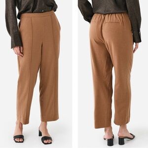 Corpcore Vince Wool Blend Brushed Mid Rise Easy Pull-On Pant in Dark Beach